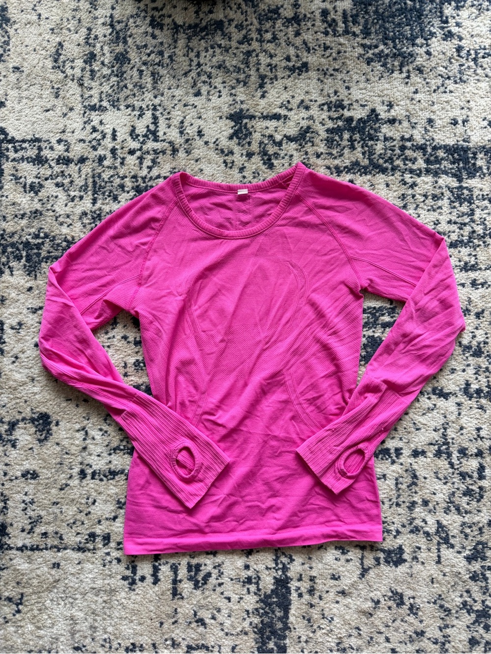 Lululemon Women's Long-Sleeve Crew Neck Tee in Bright Fuchsia